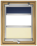 tenda abbinata oscurante-frangisole interna per finestre modello CLAUS B 07 - STYLE 07 -STYLE BL 07
